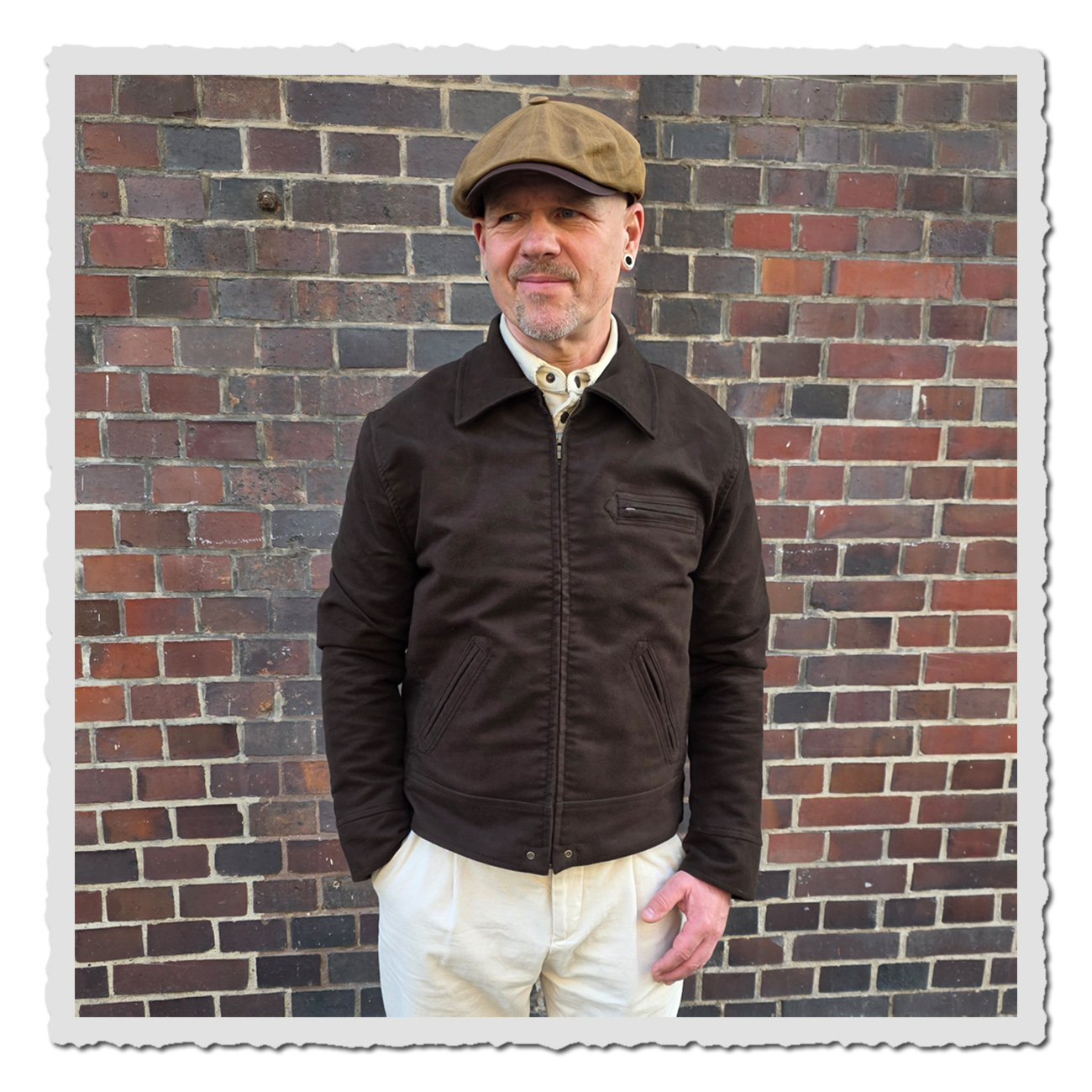 Pike Brothers 1932 RoadsterJacket Soil Brown – klassische Herrenjacke aus Moleskin-Baumwolle